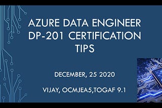 DP 201 203 -How I Cleared Azure Data Engineer Certification DP 201