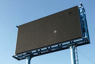 a blank electronic ad billboard