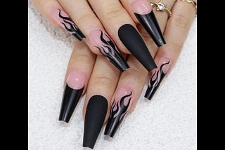 imsohot-long-press-on-nails-coffin-black-fake-nails-flame-french-tips-false-nails-with-designs-gloss-1