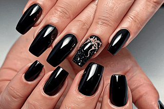 Black-Acrylic-Nails-1