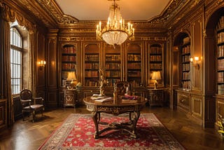 Gold-Bookcases-1