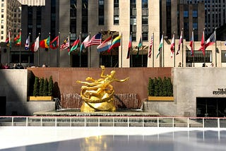 The Prometheus statue at Rockefeller Center.