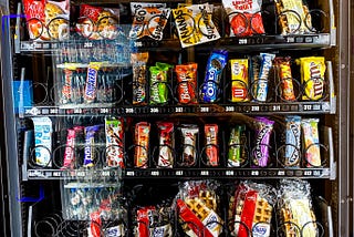 vending machine with snack products