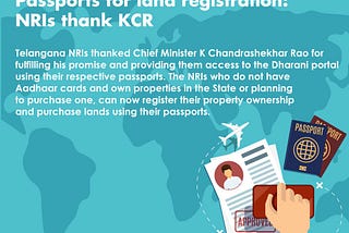 NRIs full of gratitude for CM KCR after Dharani help from the TS government