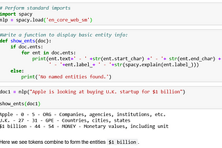 Named Entity Recognition NER using spaCy | NLP | Part 4