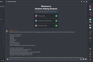 Students Helping Students Discord — DML Final Group Project