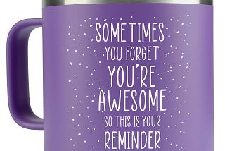 Cool Purple Gifts: Inspirational Stainless Steel Tumbler | Image