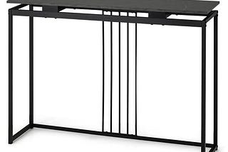 giantex-console-tables-for-entryway-48-faux-marble-sofa-table-with-powder-coated-steel-frame-black-1