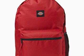 Dickies Essential Red Backpack: Durable and Comfortable School Companion | Image