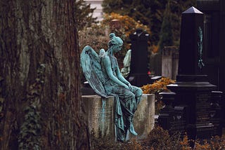 Beautiful statue I've found on a quiet cemetery in the city of Dresden. Rest in peace.