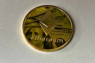 Picture of Ethereum coin.