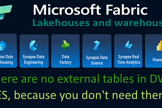 Use shortcuts instead of external tables to reference external data in Fabric Warehouse