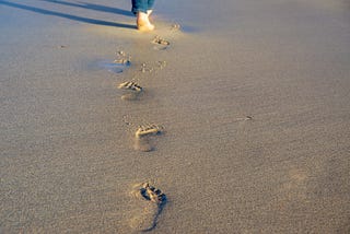 Footprints in the sand