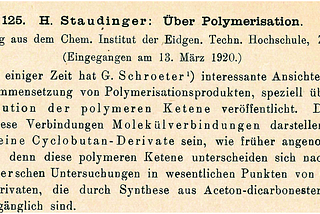 Hermann Staudinger, Bapak Penemu Polimer
