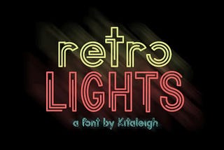 Retro Lights Font 1