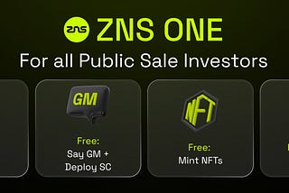 ZNS ONE — The Utility Layer for $ZNS Public Sale Investors