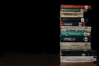 A stack of philosophy books