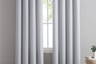 Blue Room Darkening Grommet Single Curtain Panel for Privacy and Style | Image