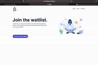 Add a Waitlist Form on your Landing Page built using Webflow