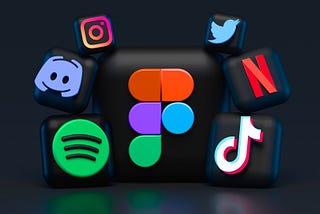 Social media Icons placed on top of each other.
