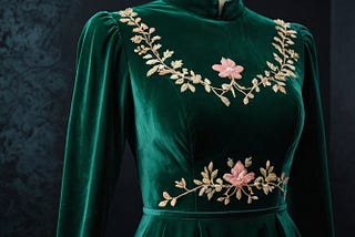 Womens-Green-Velvet-Dress-1