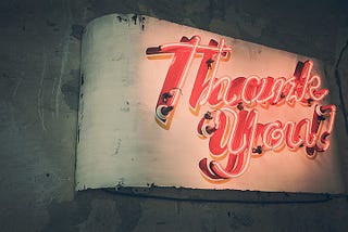 neon thank you sign