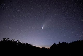 Comet falling to earth