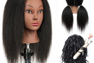 Realistic Hair Mannequin Head for Styling Practice | Image