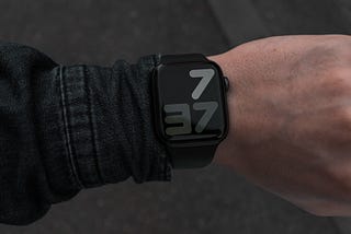 man wearing an apple watch