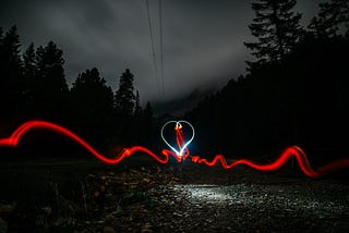 Heartbeat made with lights.