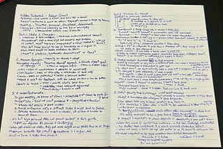 My handwritten notes, capturing key points from the book “Hidden Potential”.