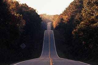 A one way road.
