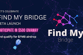 The launch of Find My bridge Beta and “Build da Bridge” journey