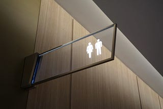 Public toilet sign