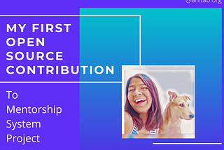 My first Open Source contribution