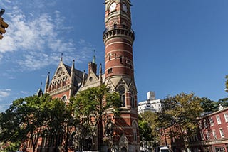 Returning to the Jefferson Market Library in Greenwich Village