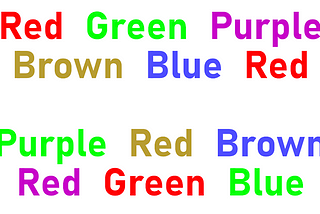 Stroop Test:How well does your brain and your eyes work together?