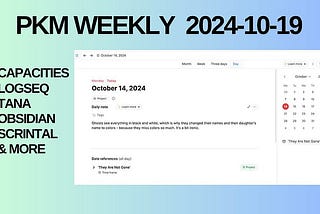 PKM Weekly — 2024–10–19