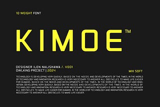 Kimoe Soft 001 Font