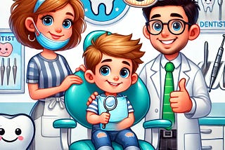 Happy child in dental visit- Helping child cope with Pain