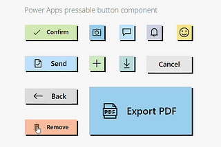 Power Apps —pressable button component
