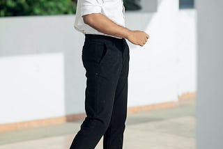 man wearing chinos