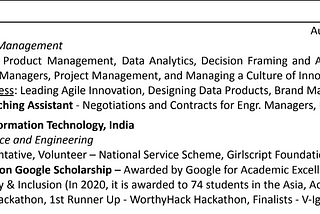 Crafting the Ideal Grad School Resume