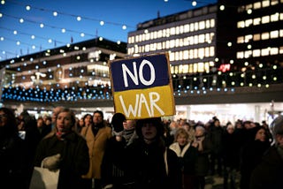 protest against the war in Ukraine