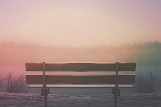 An empty bench for someone in grief