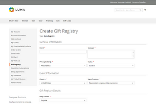 Gift registries