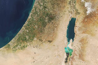 Post Winter Storm Elpis Satellite Image of Israel