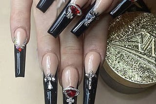 misud-press-on-nails-long-coffin-fake-nails-with-punk-designs-black-french-tip-ballerina-acrylic-nai-1