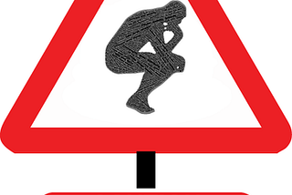 One of my designs, Dangerous Thoughts (pictured) explores this subject. Rodin’s Le Penseur sits inside a road sign warning triangle, and underneath it says, ‘CAUTION: Idler Thinking’, as if reflecting on your lot is somehow incendiary.