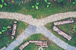 A view of nature with four paths located in Singapore